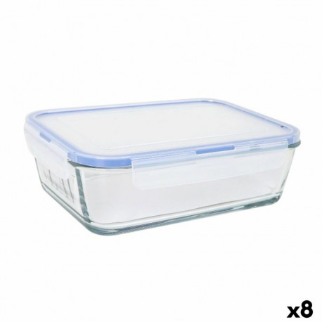 Hermetic Lunch Box LAV Grey Transparent 1,9 L (8 Units)