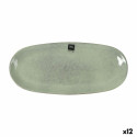 Serving Platter La Mediterránea Macarella green Oval 33 x 14,8 x 2,7 cm (12 Units)