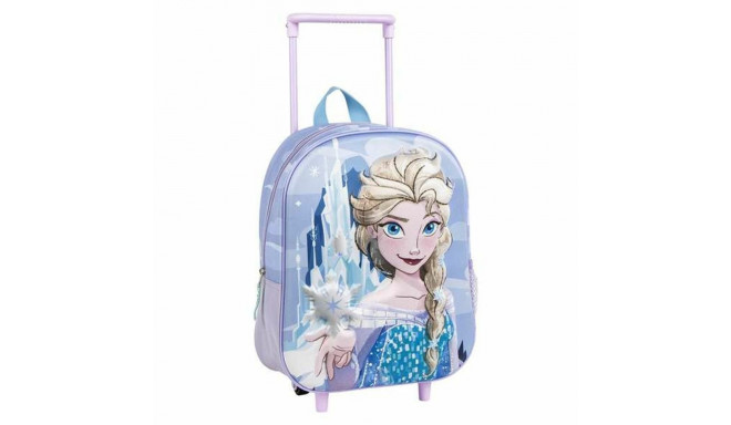 3D School Bag with Wheels Frozen Blue Lilac 25,0 x 31,0 x 10,0 cm