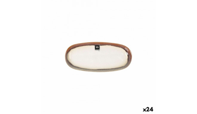 Serving Platter La Mediterránea Fustam Oval 25,8 x 12 x 2,2 cm (24 Units)