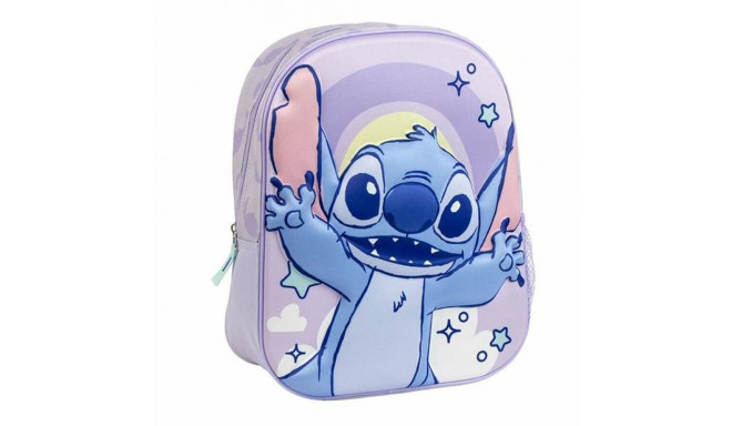 3D-kooliseljakott Stitch Lillla 25,0 x 31,0 x 10,0 cm