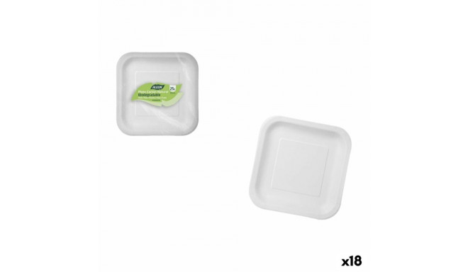 Plate set Algon 20 cm 25 Pieces (18 Units)
