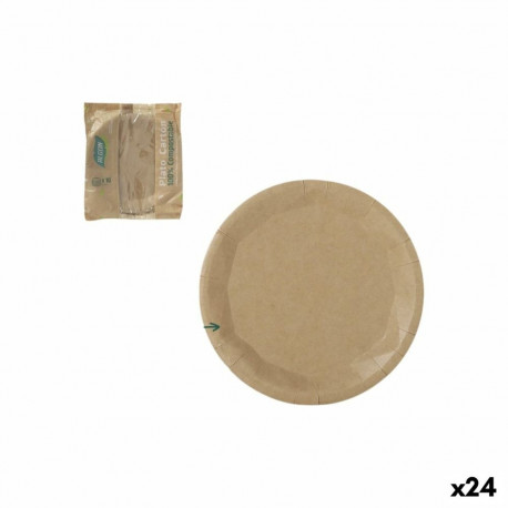 Taldrikute komplekt Algon Pruun 22 cm 10 Tükid, osad (24 Ühikut)