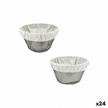 Bread Basket Metal 18 x 18 x 10 cm (24 Units)
