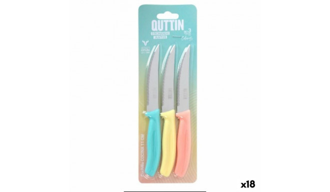 Kitchen Knife Quttin Basic 11 cm 3 Pieces (18 Units)