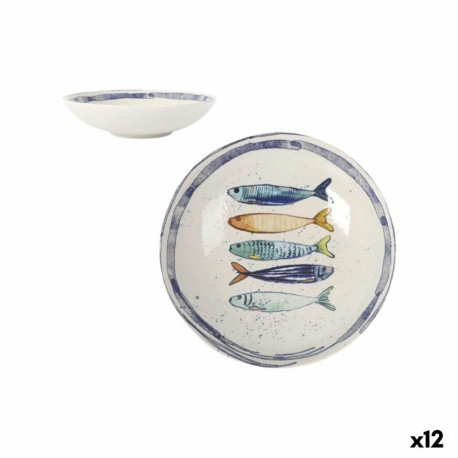 Deep Plate La Mediterránea Peixe Ø 21 cm (12 Units)
