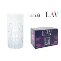Set of glasses LAV Archie 0,39 L 6 Pieces (4 Units)