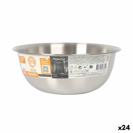 Bowl MasterChef Stainless steel 1,2 L 19 x 7,5 cm (24 Units)