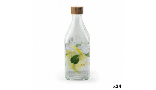 Glass Bottle La Mediterránea Metal Glass 1 L (24 Units)