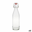 Glass Bottle La Mediterránea Glass 1 L (12 Units)