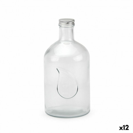 Glass Bottle La Mediterránea Metal Glass 1,4 L (12 Units)