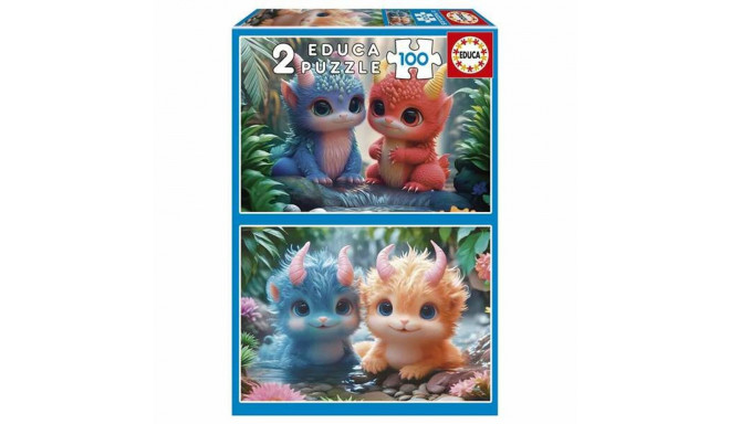 Pusle Educa Adorable Monsters 100 Tükid, osad (2 Ühikut)