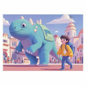 4 Pusle Komplekt Educa Friendly Dinosaurs