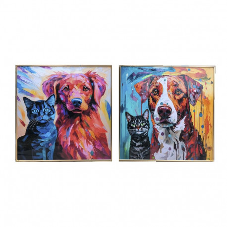 Maal Home ESPRIT Kaasaegne Koer 80 x 3,5 x 80 cm (2 Ühikut)