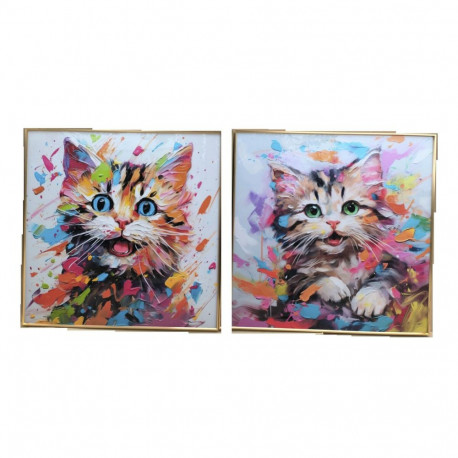 Maal Home ESPRIT Kaasaegne Kass 80 x 3,5 x 80 cm (2 Ühikut)