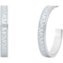 Ladies' Earrings Michael Kors LOGO HOOP Stainless steel Silver