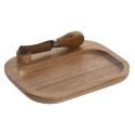 Cutting board Home ESPRIT Stainless steel Acacia