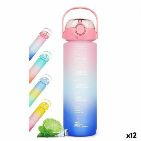 Veepudel Bewinner Mitmevärviline 600 ml 7,5 X 20 CM (12 Ühikut)
