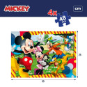 4 Pusle Komplekt Mickey Mouse 35 x 1,5 x 25 cm 48 Tükid, osad (6 Ühikut)