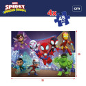 4 Pusle Komplekt Spidey 35 x 1,5 x 25 cm 48 Tükid, osad (6 Ühikut)