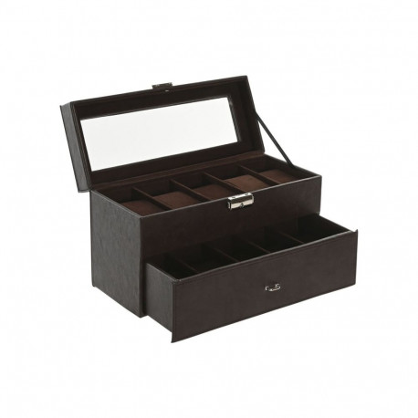 Ehteaegas Home ESPRIT Pruun Polüuretaan Kristall Puit MDF 27,5 x 11 x 15 cm