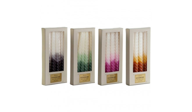 Candle Set DKD Home Decor Bicoloured 2 x 2 x 25 cm 2 x 2 x 20 cm 4 Pieces (4 Units)