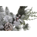 Advent wreathe DKD Home Decor Natural wicker Pineapple Snowfall 46 x 7 x 46 cm (2 Units)