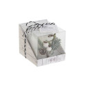 Candle DKD Home Decor White Christmas 10,5 x 8,5 x 8,5 cm