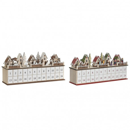 Advent Calendar DKD Home Decor Wood 45 x 11 x 23 cm (2 Units)