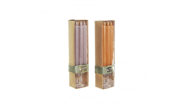 Candle Set DKD Home Decor Grey Orange 2 x 2 x 20 cm 4 Pieces (2 Units)
