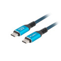 USB-C-kaabel Lanberg CA-CMCM-45CU-0015-BK Sinine Must 1,5 m