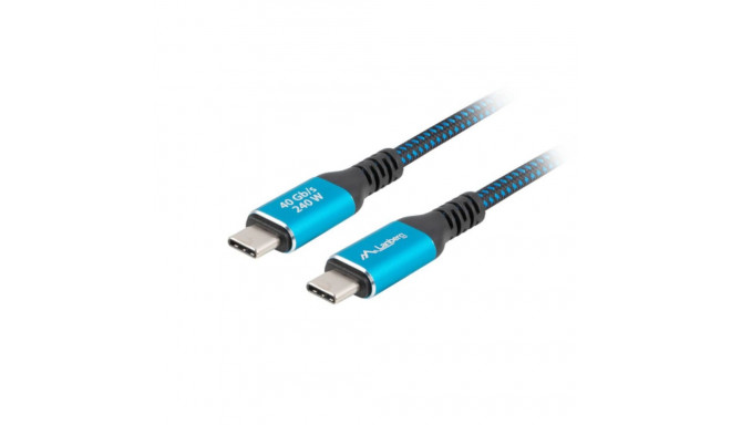 USB-C-kaabel Lanberg CA-CMCM-45CU-0015-BK Sinine Must 1,5 m