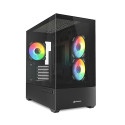 ATX Semi-tower Korpus Sharkoon MK6 RGB Midi Tower Blanco Valge