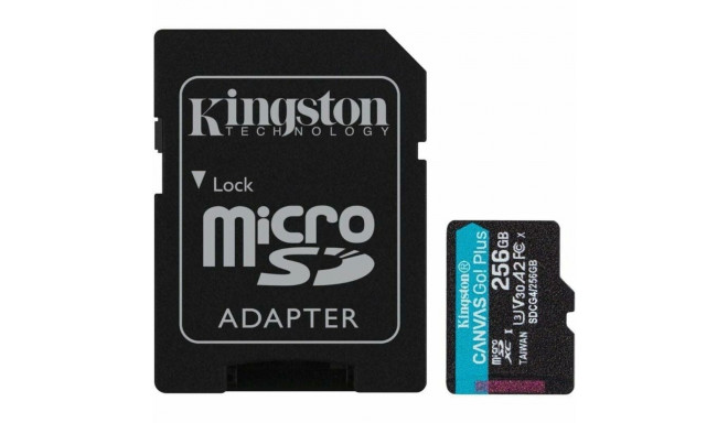 Micro SD Memory Card with Adaptor Kingston CANVAS Go! Plus 256 GB