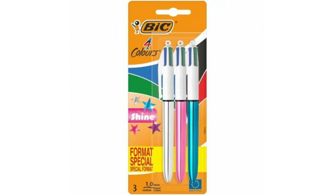 Biro pastapliiatsite komplekt Bic 4 Colors Shine 9122751