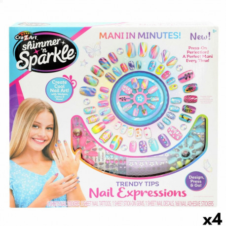 Küünedisaini Komplekt Cra-Z-Art (4 Ühikut)