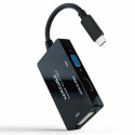 USB-C-VGA/HDMI/DVI Adapter NANOCABLE 10.16.4301-ALL 20 cm Must