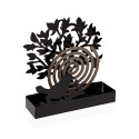 Support for mosquito coils Versa Black Metal 5 x 17 x 17 cm Tree