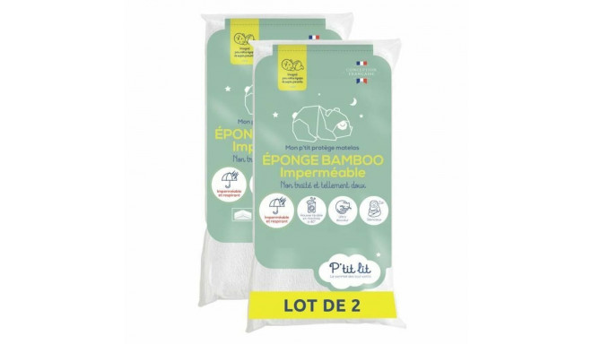 Cot protector P'TIT LIT 70 x 140 cm White 25 Pieces (25 Units)