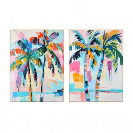 Kangas Home ESPRIT Palmid Troopiline 90 x 3,5 x 120 cm (2 Ühikut)