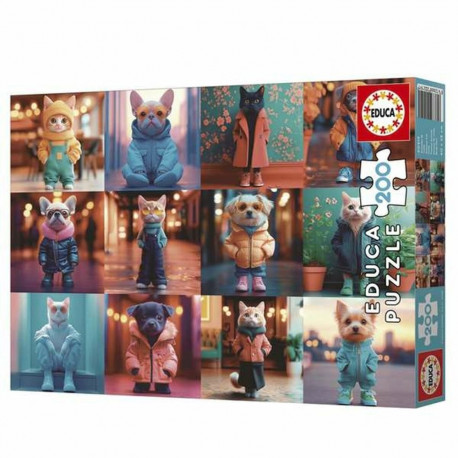 Pusle Educa 20219 Fashion Animals 200 Tükid, osad