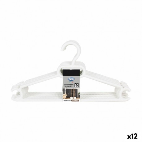 Set of Clothes Hangers Dem Colores Plastic 0,5 x 37 x 18,5 cm 10 Pieces (12 Units)