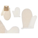 Exfoliating Mitt Berilo B7081-10 White Beige (12 Units)