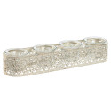 Svijećnjak Home ESPRIT Kreemikas Metall Kristall 31 x 7 x 5 cm