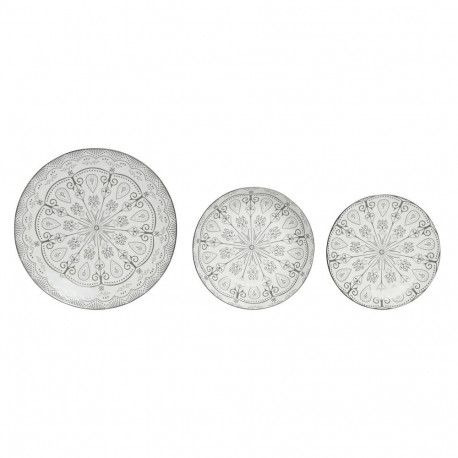 Tableware Home ESPRIT Light grey Porcelain Scandi 18 Pieces