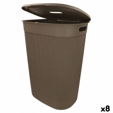 Laundry Basket Curver Brown Plastic 55 L 44 x 61 x 35 cm (8 Units)