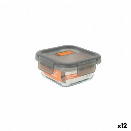 hermeetiline lõunasöögi karp MasterChef Hall Läbipaistev Kandiline 310 ml (12 Ühikut)