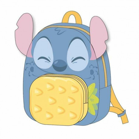 School Bag Stitch Blue 18 x 22 x 4 cm
