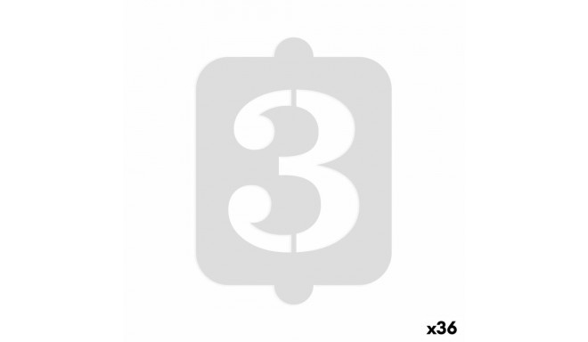 Cake stencil Algon Number 3 36 Units