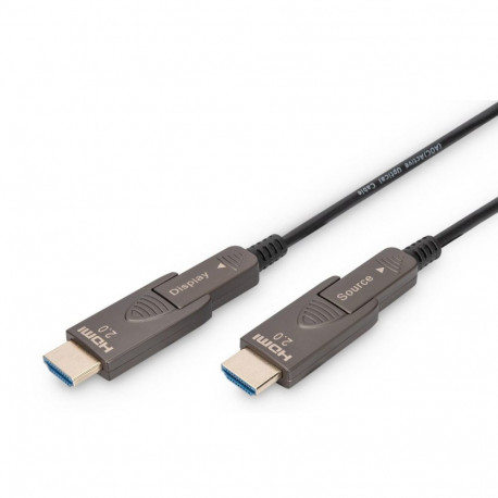 Digitus 4K - HDMI AOC hübriid fiiberoptiline kaabel 10m eemaldatava pistikuga